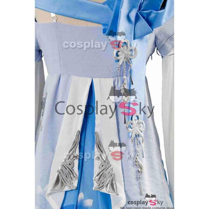 Vocaloid Vsinger Blue Dress Cosplay Costume