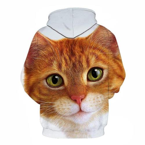 Innocent Cat Face 3D - Sweatshirt, Hoodie, Pullover