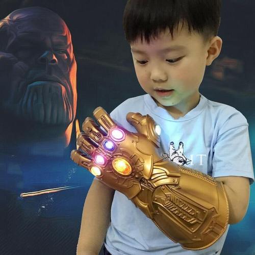 Kids Avengers Endgame  Led Pvc Thanos Gauntlet Infinity Gloves Cosplay