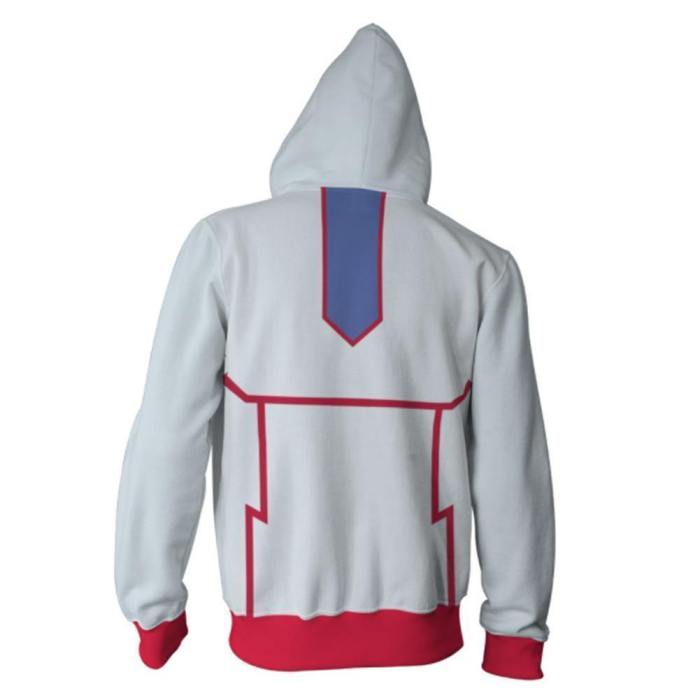 Unisex Elemental Hero Neos Hoodies Yu-Gi-Oh! Zip Up 3D Print Jacket Sweatshirt