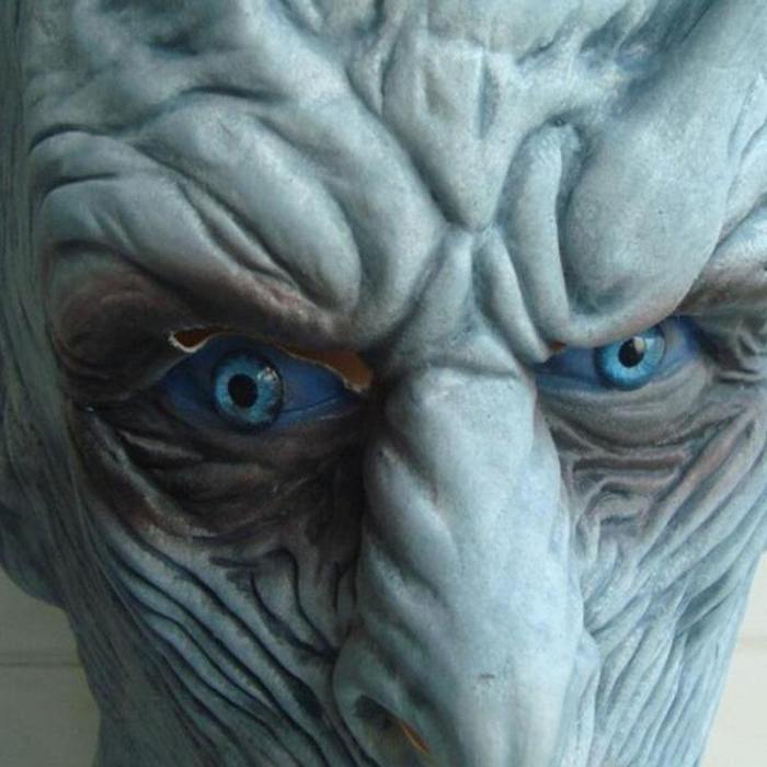 Movie Game Of Thrones Night King Mask Halloween Realistic Scary Cosplay Costume Latex Party Mask Adult Zombie Props
