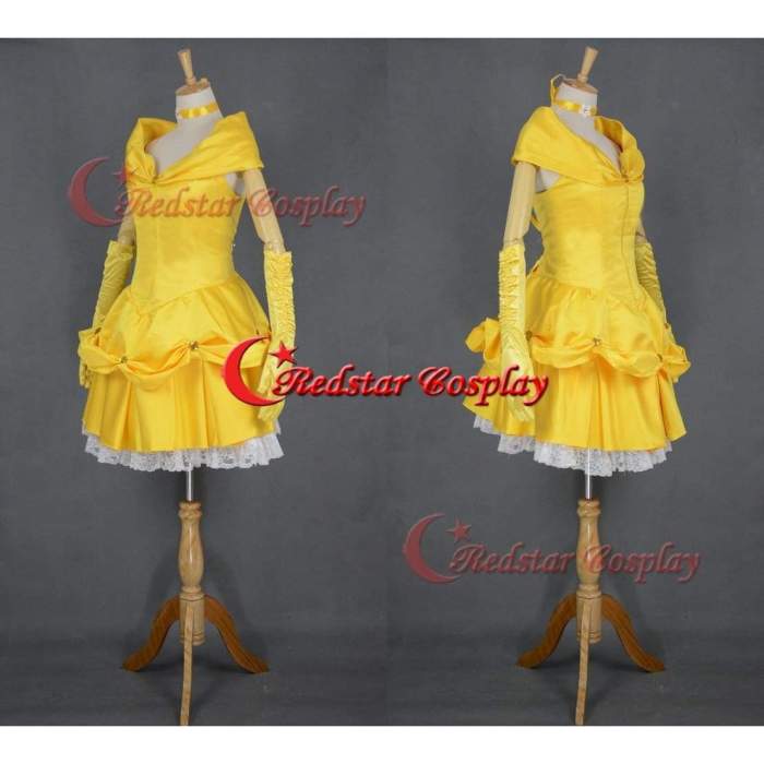 Beauty And The Beast Belle Princess Evening Party Dress Costume Cosplay