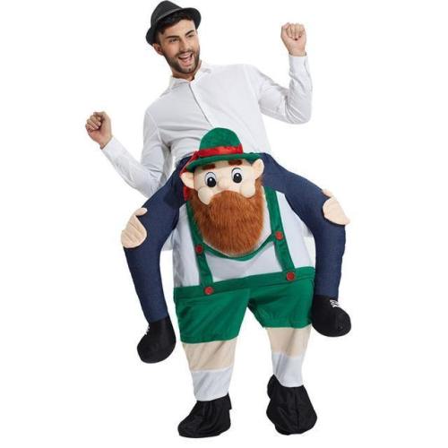 Adult Unisex Mascot Costumes Ride On Me Costume Funny Fancy Dress Outfit Pants With False Human Leg