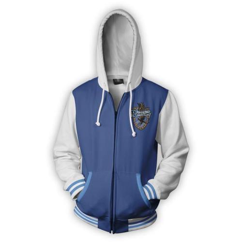 Revenclaw Harry Potter Cosplay Zip Up Hoodie