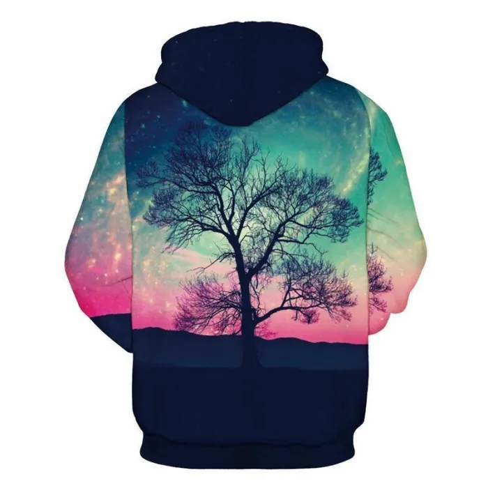 3D Print Hoodie - Haloon Pattern Pullover Hoodie Css022