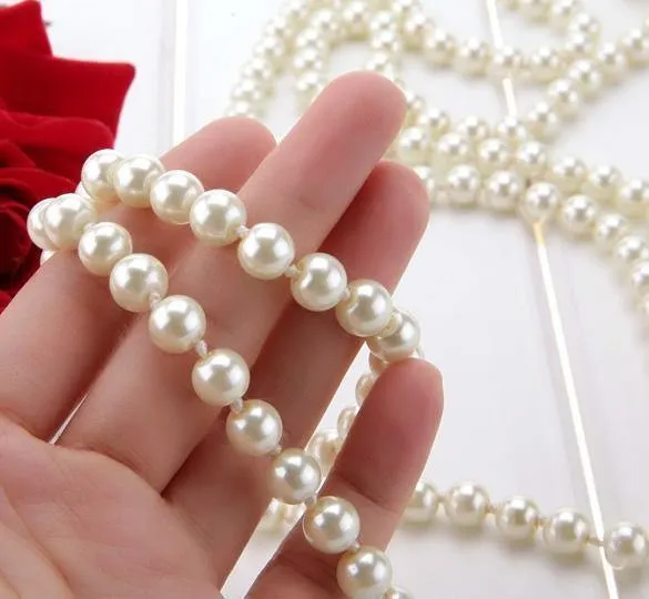 Pearl Multi Layer Sweater Long Necklace