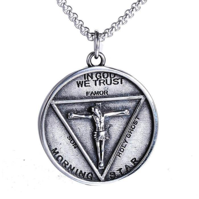 Lucifer Morningstar Necklace Stainless Steel Pendant Accessory Cosplay