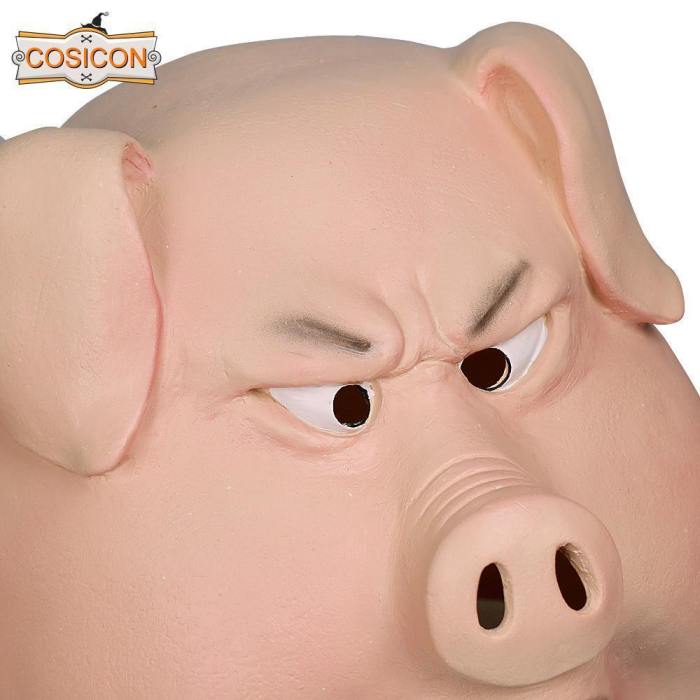 Movie Sing Cosplay Porcupine Ash Latex Mask Pig Animal Mask Halloween Party Prop