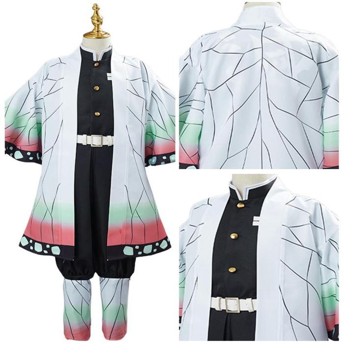 Demon Slayer Kochou Shinobu Uniform Outfit Halloween Carnival Suit Cosplay Costume For Kids Children