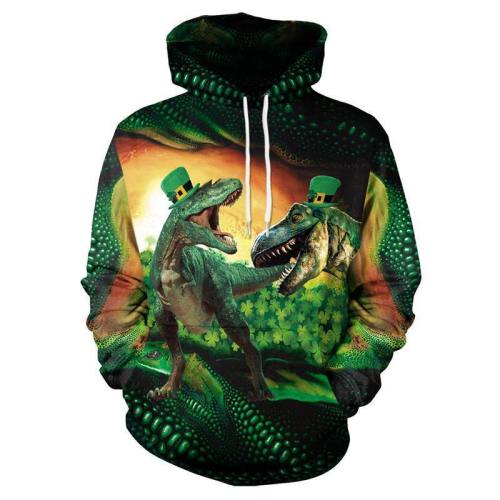 Forest Raptor 3D Hoodie For St. Patrick