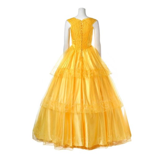 Movie Beauty And The Beast Princess Belle Dress Halloween Party Cosplay Costume