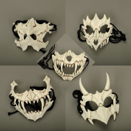 New The Japanese Dragon God Mask Eco-Friendly And Natural Resin Mask For Animal Theme Party Cosplay Animal Mask Handmade