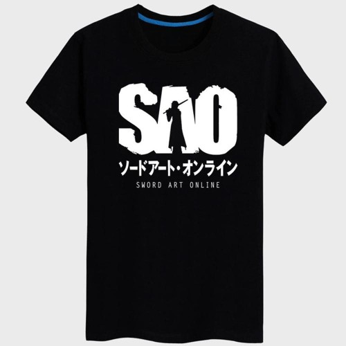 Sword Art Online Sao Black T-Shirt Cosplay Costume