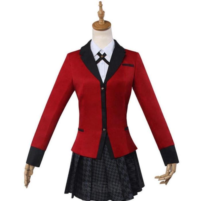 Anime Kakegurui Yumeko Jabami Cosplay Costume School Girls Uniform Set