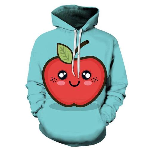 Cartoon Apple 3D - Sweatshirt, Hoodie, Pullover