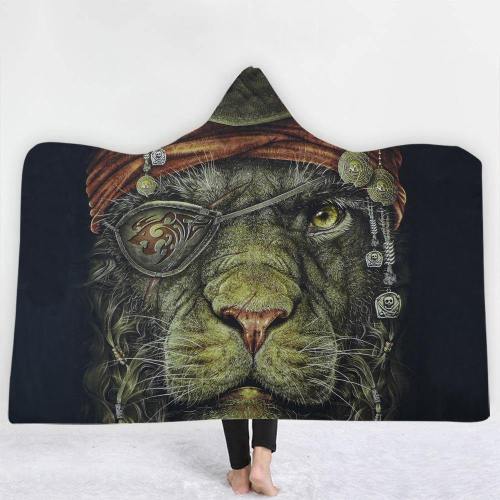 Pirate Lion Hooded Blanket