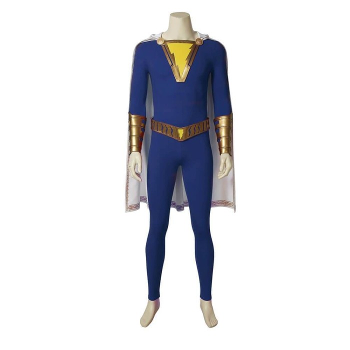 Shazam Costume Freddy Freeman Jumpsuit Blue