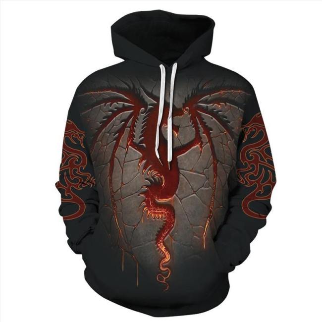 Mens Hoodies 3D Graphic Printed World Of Warcraft Pullover Hoodie