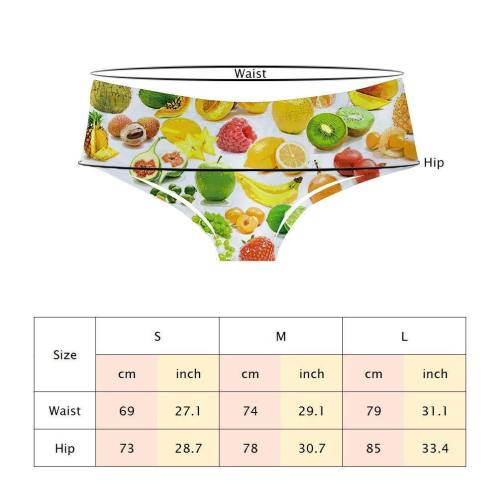 Womens Fruits Lemon Pineapple Underwears Panty Beathable Moisture Wicking Lingerie Briefs