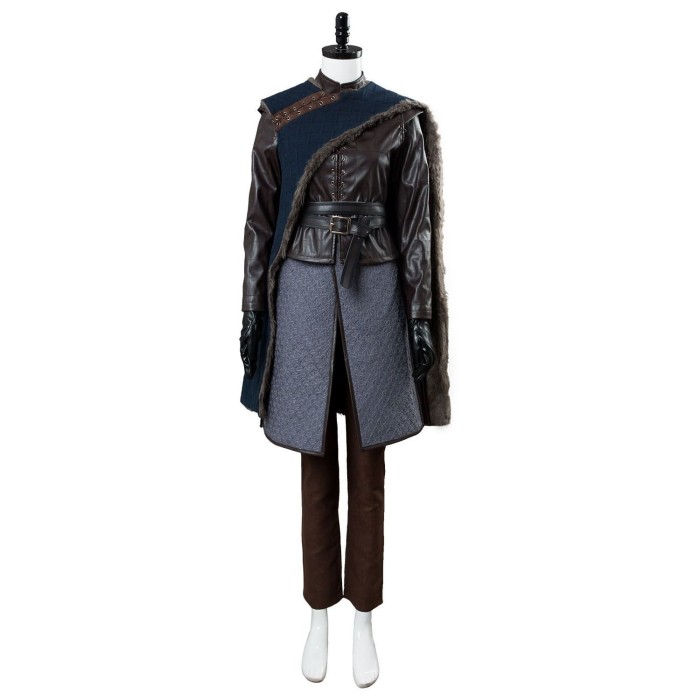 Game Of Thrones Arya Stark Season 8 S8 Outfit Cosplay Costume Adult