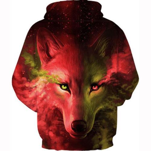 Wolf Long Sleeves 3D Printed Hoodie Sweatshirt