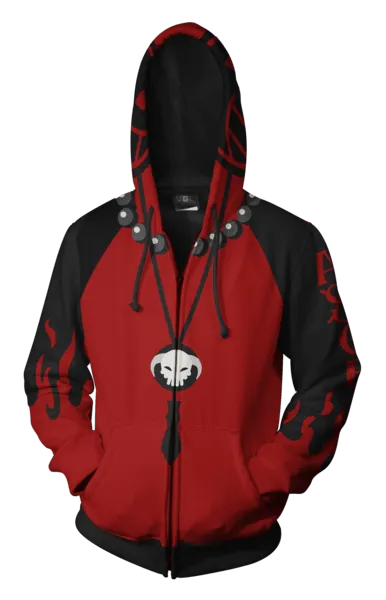 Portgas D. Ace One Piece 3D Zip Up Hoodie