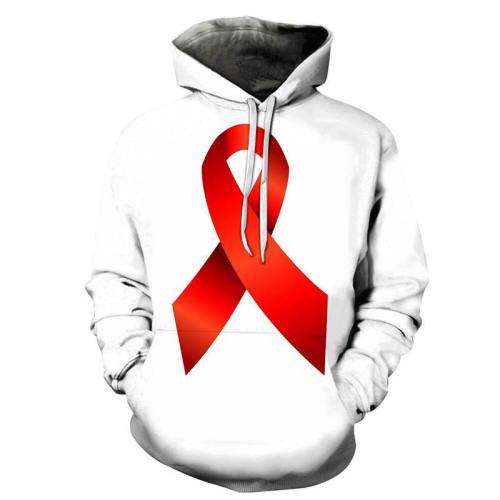 The Red Ribbon-Aids Awareness 3D -Sweatshirt, Hoodie, Pullover