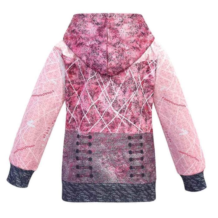 Kids Girls Evil Hoodies Descendants 3 Zip Up 3D Print Jacket Sweatshirt