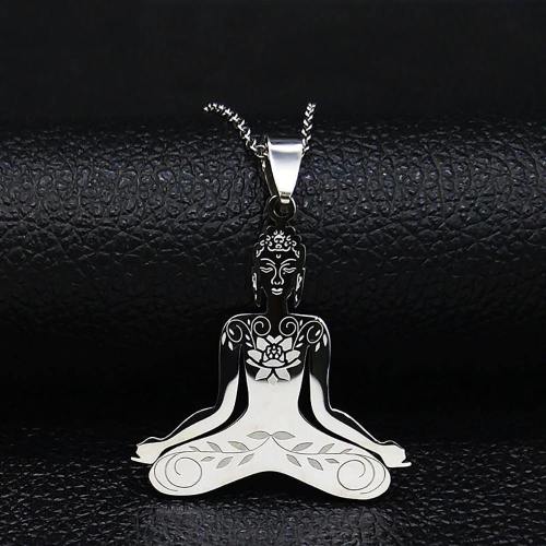 Meditating Buddha Charm Necklace