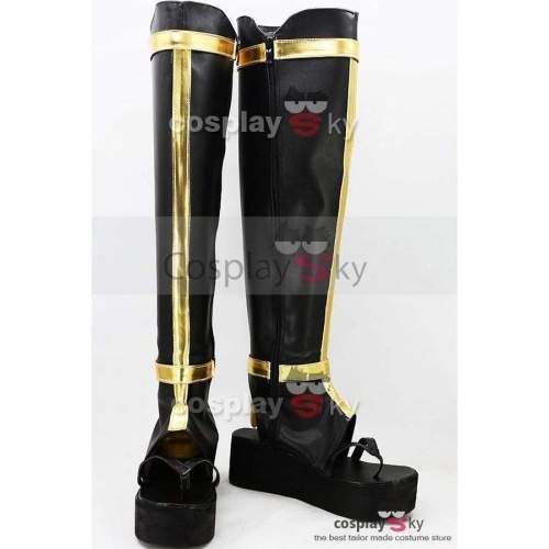 Touken Ranbu Tsurumaru Kuninaga Boots Cosplay Shoes Black Version