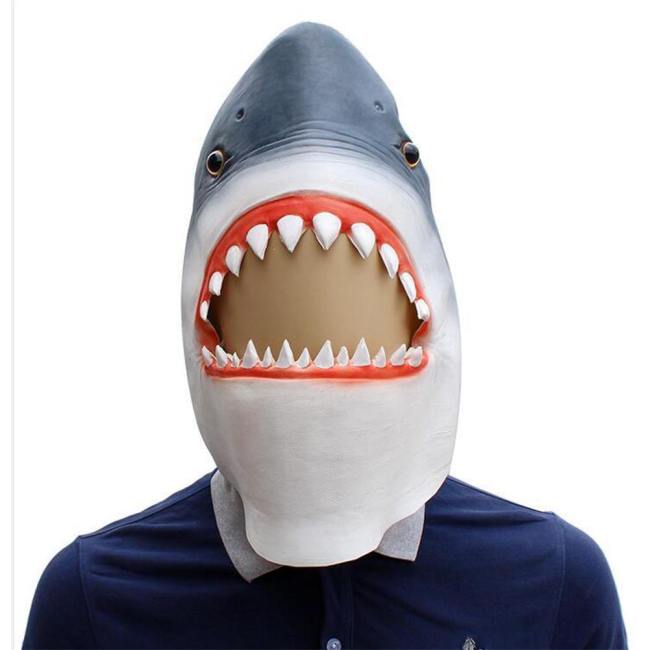 Halloween Animal Latex Helmet Adult Shark Helmet Cosplay Accessories