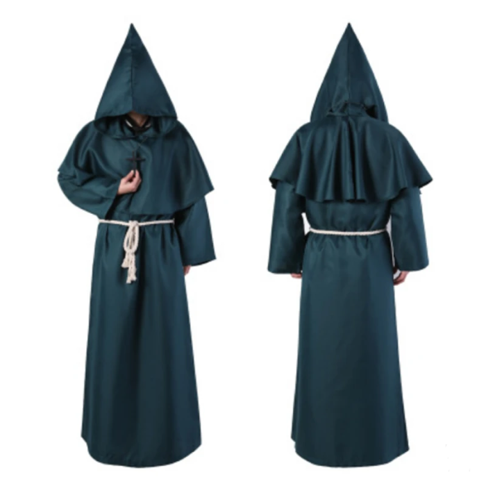 Grim Reaper Cosplay Medieval Vintage Monk Cloak Robe Wizard Costumes