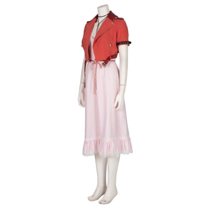 Game Final Fantasy Vii Aerith Costume Gainsborough Costume Halloween Cosplay Costume