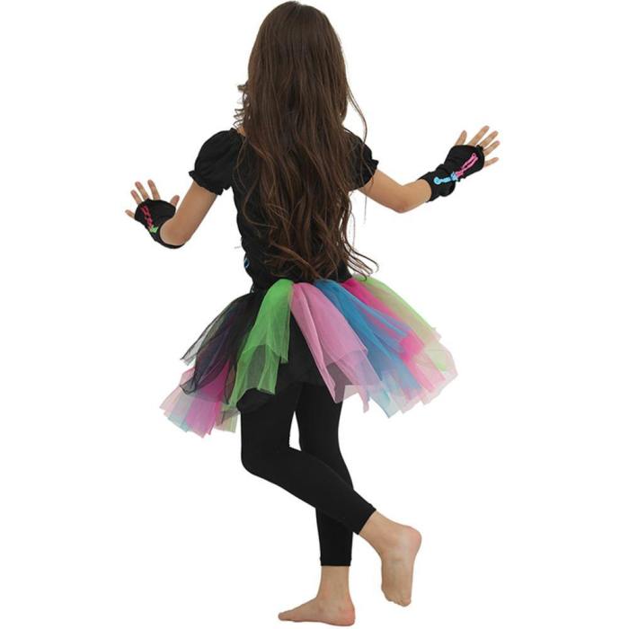 Halloween Costume For Children Rocker Skeleton Dress For Girls