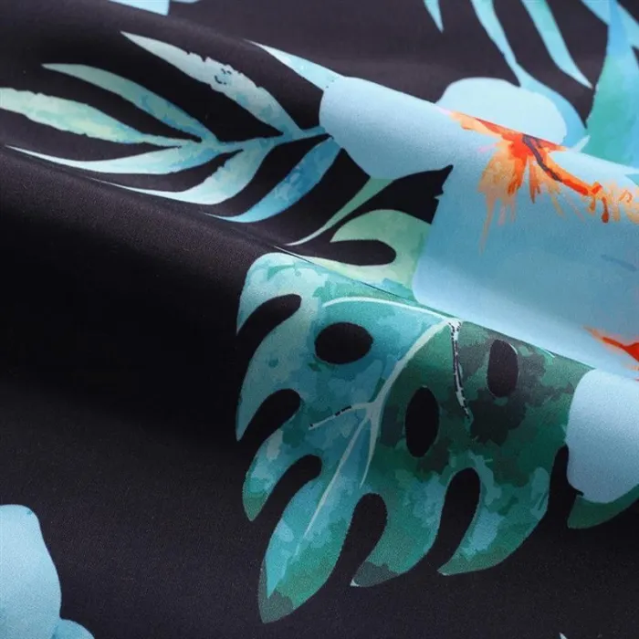 Men'S Beach Board Shorts Tropical Floral Pattern Swimming Pants