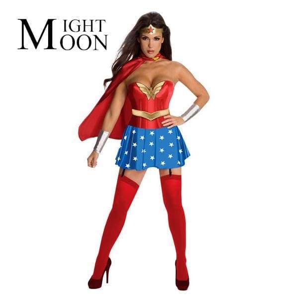 New Superwoman Outfit Role Playing Female Soldiers Serving Wonder Woman Cartoon Heroine Cosplay Dress Clothes Games