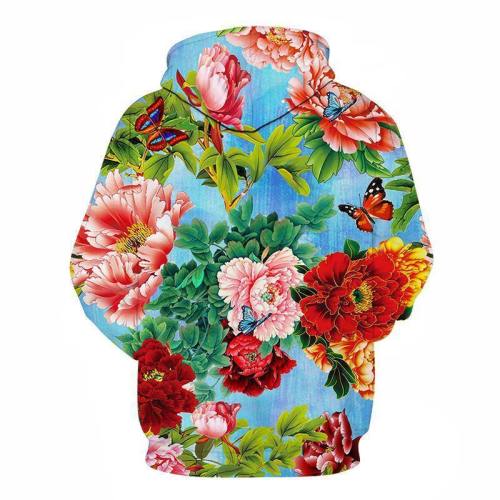 Bright Flowers 3D Sweatshirt Hoodie Pullover