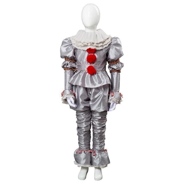 It 2 Pennywise The Clown Outfit Suit Halloween Cosplay Costume For Kids Child