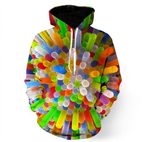 3D Colorful Straw Sweatshirt/Hoodie