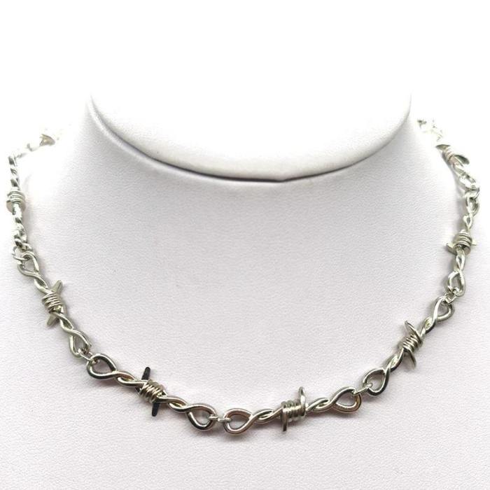 Barbed Wire Style Choker Necklace