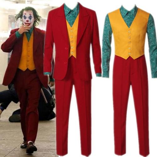 Movie Joker Joaquin Phoenix Arthur Fleck Halloween Cosplay Costume Suits
