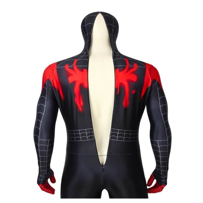 Spider Man: Into The Spider-Verse Miles Morales Spiderman Costume Halloween Cosplay Suit