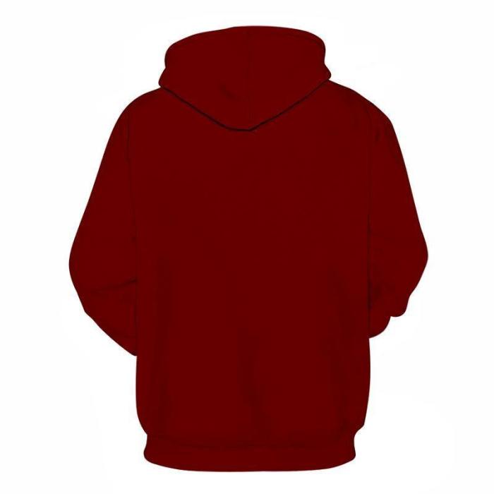 Maroon Shade Of Red 3D - Sweatshirt, Hoodie, Pullover