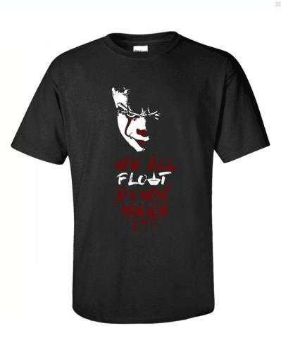It Movie Pennywise The Clown Black T-Shirt Cosplay Costume