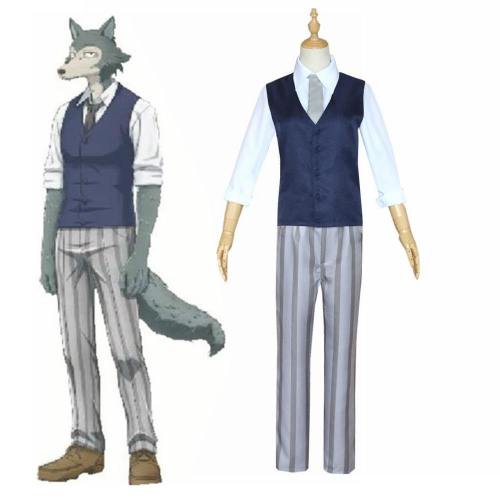 Beastars Legoshi School Uniform Grey Wolf Outfit Suit Cosplay Costumes