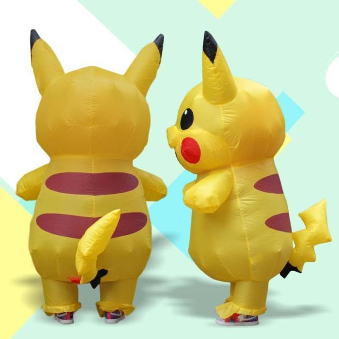 Inflatable Pika Pikachu Halloween Costume Cosplay For Kids Adult