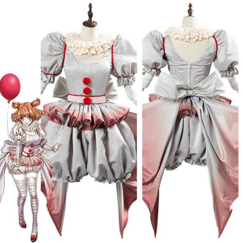 Pennywise Horror Pennywise The Clown Costume Outfit For Women Girls Halloween Carnival Cosplay Costume