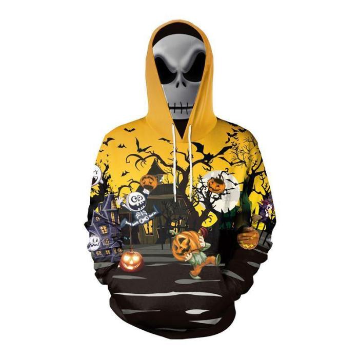 Unisex Halloween Ghost Hoodie 3D Printed Eve Sweatshirt