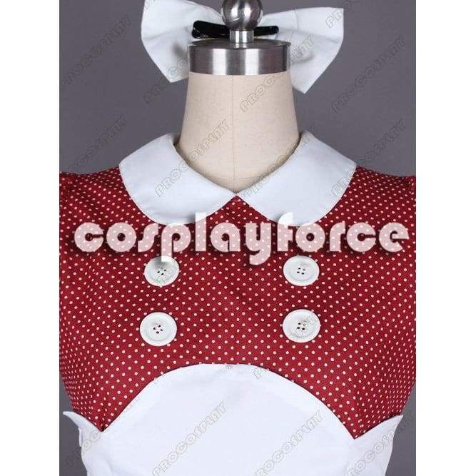 Bioshock Little Sister Burgandy Cosplay Costumes With White Dots