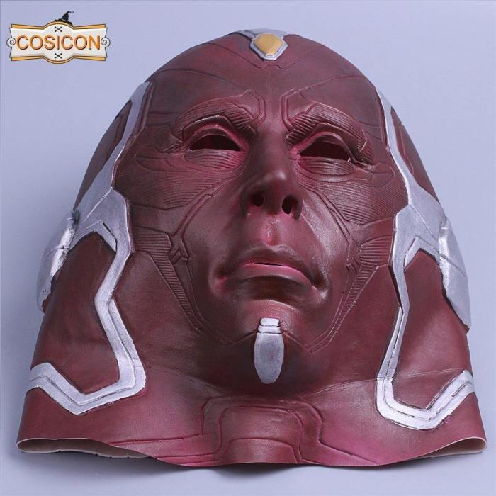 The Avengers Vision Cosplay Mask Superhero Costume Full Halloween Party Prop
